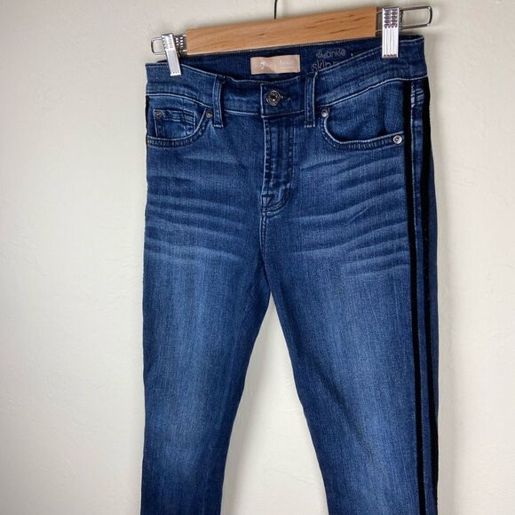 7 For All Mankind B(air) Authentic Stripe Ankle Skinny Jeans - Picture 3 of 8